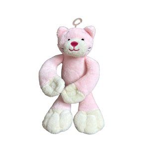 Animal Adventure Pink Cat Plush 2014 Stuffed Animal Lovey Sewn Eyes Kitty Pastel
